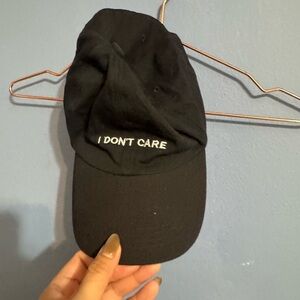 Black 'I Don't Care' Baseball Cap